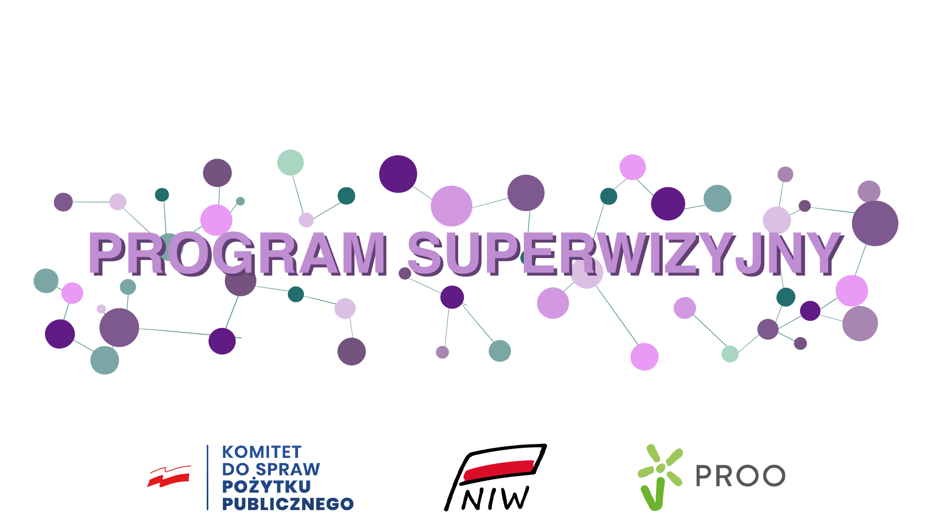 program superwizyjny, kolor fioletowy, u dołu loga NIW