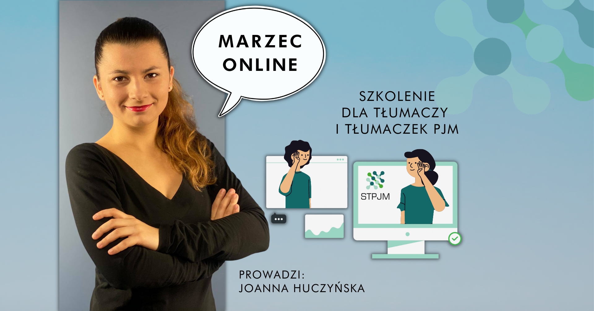 zaproszenie na szkolenie online w marcu z Joanną Huczyńską