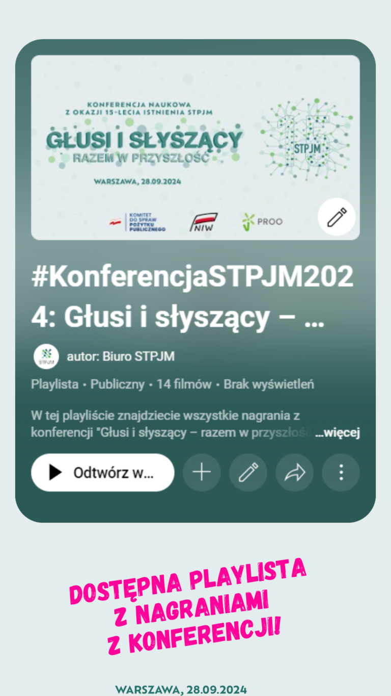 #Konferencja STPJM2024: dostępne nagrania